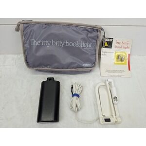 The Itty Bitty Book Light Storage Bag Replacement Bulbs Reading Zelco Vintage